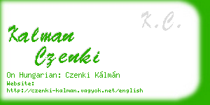 kalman czenki business card